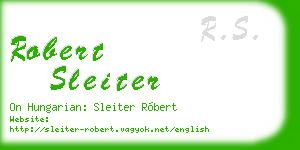 robert sleiter business card
